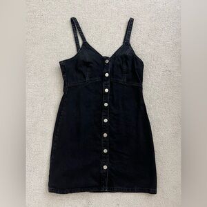 Topshop Black Denim Dress